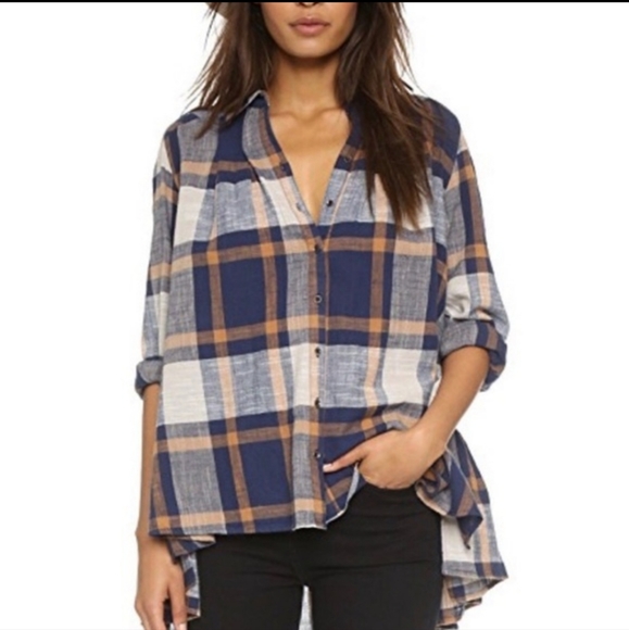 Free People Tops - Free People Peppy in Plaid Tunic